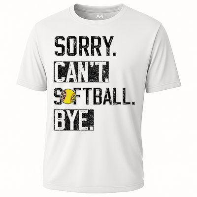Sorry Can't softball Bye Funny softball Player vintage Performance Shirt