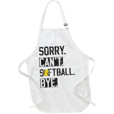 Sorry Can't softball Bye Funny softball Player vintage Apron