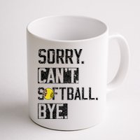 Sorry Can't softball Bye Funny softball Player vintage Mug