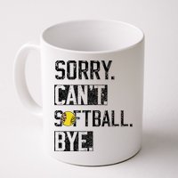 Sorry Can't softball Bye Funny softball Player vintage Mug