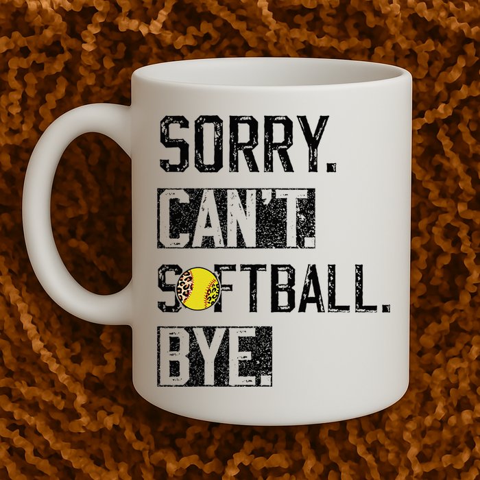 Sorry Can't softball Bye Funny softball Player vintage Mug