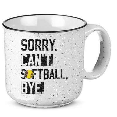 Sorry Can't softball Bye Funny softball Player vintage 15oz Campfire Ceramic Mug
