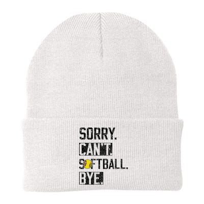 Sorry Can't softball Bye Funny softball Player vintage Beanie