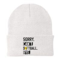 Sorry Can't softball Bye Funny softball Player vintage Beanie