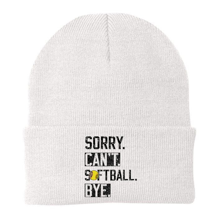 Sorry Can't softball Bye Funny softball Player vintage Beanie