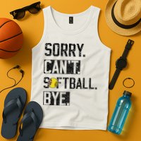 Sorry Can't softball Bye Funny softball Player vintage Tank Top