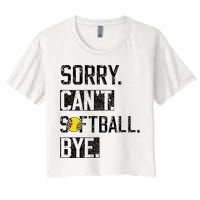 Sorry Can't softball Bye Funny softball Player vintage Crop Top