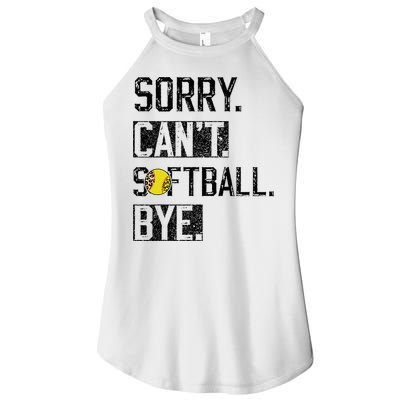Sorry Can't softball Bye Funny softball Player vintage Women's Perfect Tri Rocker Tank
