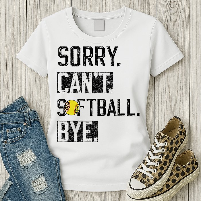 Sorry Can't softball Bye Funny softball Player vintage Womens T-Shirt