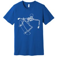 Skateboard Cool Skeleton Skater Birthday Gift Premium T-Shirt