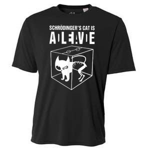 Schrodingers Cat Schrödinger’s Cat IS ALIVE Cooling Performance Crew T-Shirt