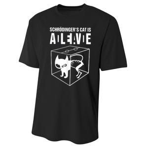 Schrodingers Cat Schrödinger’s Cat IS ALIVE Performance Sprint T-Shirt