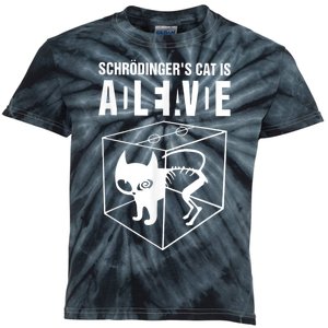 Schrodingers Cat Schrödinger’s Cat IS ALIVE Kids Tie-Dye T-Shirt