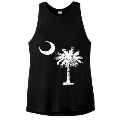 South Carolina State Flag Palmetto Tree Crescent Moon Sc Ladies PosiCharge Tri-Blend Wicking Tank