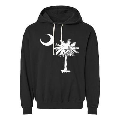 South Carolina State Flag Palmetto Tree Crescent Moon Sc Garment-Dyed Fleece Hoodie