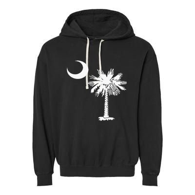 South Carolina State Flag Palmetto Tree Crescent Moon Sc Garment-Dyed Fleece Hoodie