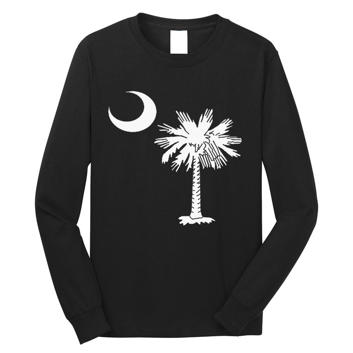 South Carolina State Flag Palmetto Tree Crescent Moon Sc Long Sleeve Shirt