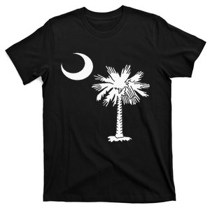 South Carolina State Flag Palmetto Tree Crescent Moon Sc T-Shirt