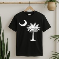 South Carolina State Flag Palmetto Tree Crescent Moon Sc T-Shirt
