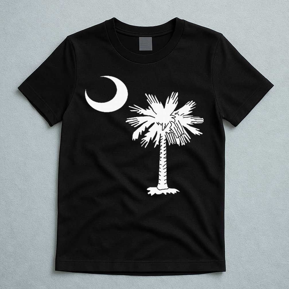 South Carolina State Flag Palmetto Tree Crescent Moon Sc T-Shirt