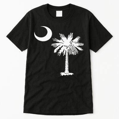 South Carolina State Flag Palmetto Tree Crescent Moon Sc Tall T-Shirt