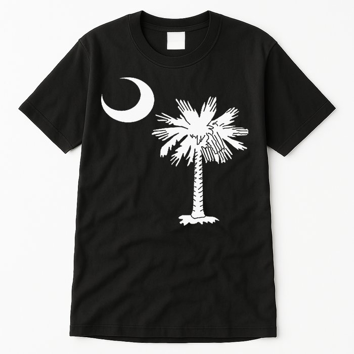 South Carolina State Flag Palmetto Tree Crescent Moon Sc Tall T-Shirt