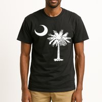South Carolina State Flag Palmetto Tree Crescent Moon Sc Tall T-Shirt