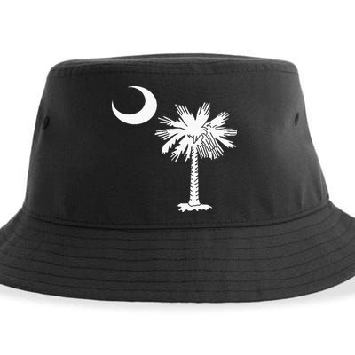 South Carolina State Flag Palmetto Tree Crescent Moon Sc Sustainable Bucket Hat