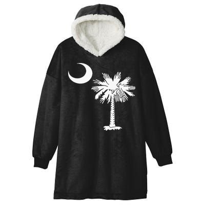 South Carolina State Flag Palmetto Tree Crescent Moon Sc Hooded Wearable Blanket
