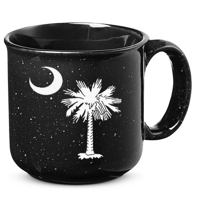 South Carolina State Flag Palmetto Tree Crescent Moon Sc 15oz Campfire Ceramic Mug