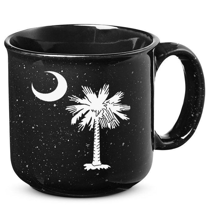 South Carolina State Flag Palmetto Tree Crescent Moon Sc 15oz Campfire Ceramic Mug