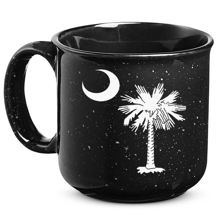 South Carolina State Flag Palmetto Tree Crescent Moon Sc 15oz Campfire Ceramic Mug