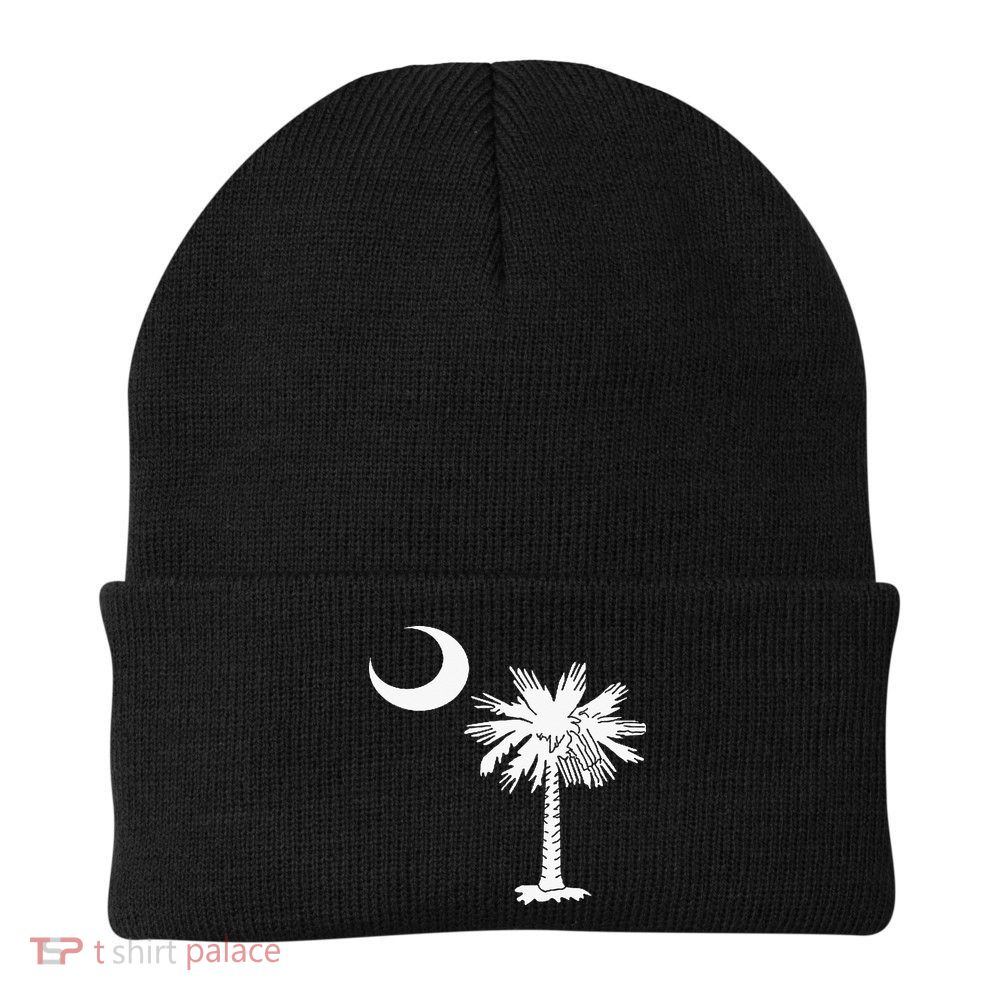 South Carolina State Flag Palmetto Tree Crescent Moon Sc Beanie