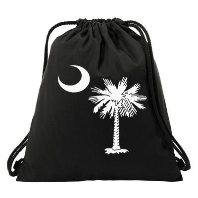 South Carolina State Flag Palmetto Tree Crescent Moon Sc Drawstring Bag