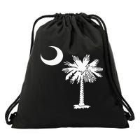 South Carolina State Flag Palmetto Tree Crescent Moon Sc Drawstring Bag