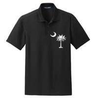 South Carolina State Flag Palmetto Tree Crescent Moon Sc Dry Zone Grid Polo