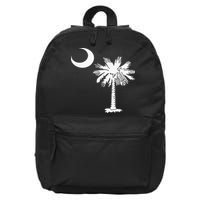 South Carolina State Flag Palmetto Tree Crescent Moon Sc 16 in Basic Backpack