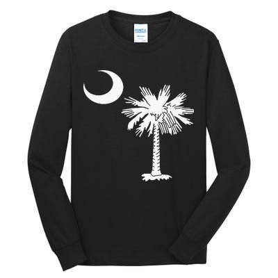 South Carolina State Flag Palmetto Tree Crescent Moon Sc Tall Long Sleeve T-Shirt