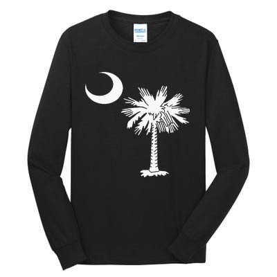 South Carolina State Flag Palmetto Tree Crescent Moon Sc Tall Long Sleeve T-Shirt