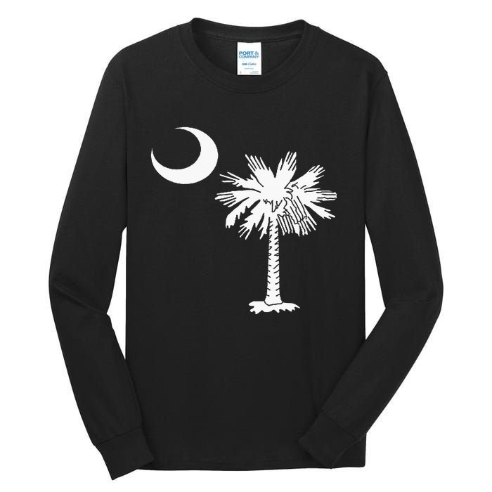 South Carolina State Flag Palmetto Tree Crescent Moon Sc Tall Long Sleeve T-Shirt