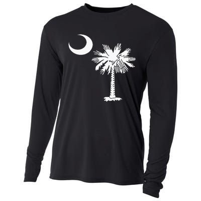 South Carolina State Flag Palmetto Tree Crescent Moon Sc Cooling Performance Long Sleeve Crew