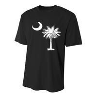 South Carolina State Flag Palmetto Tree Crescent Moon Sc Youth Performance Sprint T-Shirt