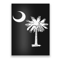 South Carolina State Flag Palmetto Tree Crescent Moon Sc Poster