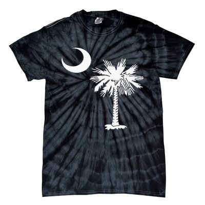 South Carolina State Flag Palmetto Tree Crescent Moon Sc Tie-Dye T-Shirt