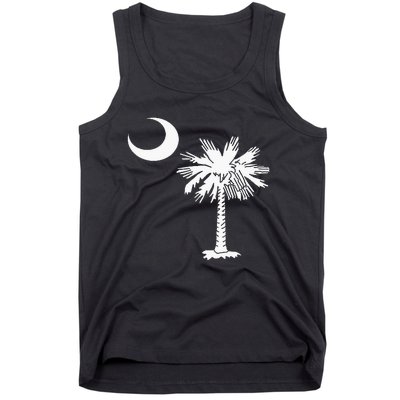 South Carolina State Flag Palmetto Tree Crescent Moon Sc Tank Top