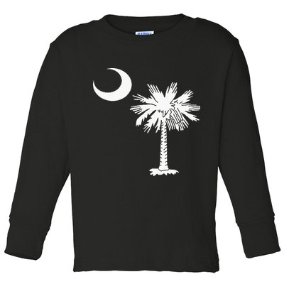 South Carolina State Flag Palmetto Tree Crescent Moon Sc Toddler Long Sleeve Shirt