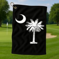 South Carolina State Flag Palmetto Tree Crescent Moon Sc Golf Towel