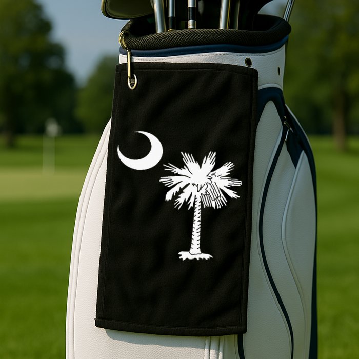 South Carolina State Flag Palmetto Tree Crescent Moon Sc Golf Towel