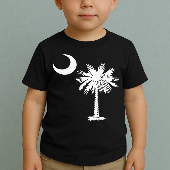 South Carolina State Flag Palmetto Tree Crescent Moon Sc Toddler T-Shirt