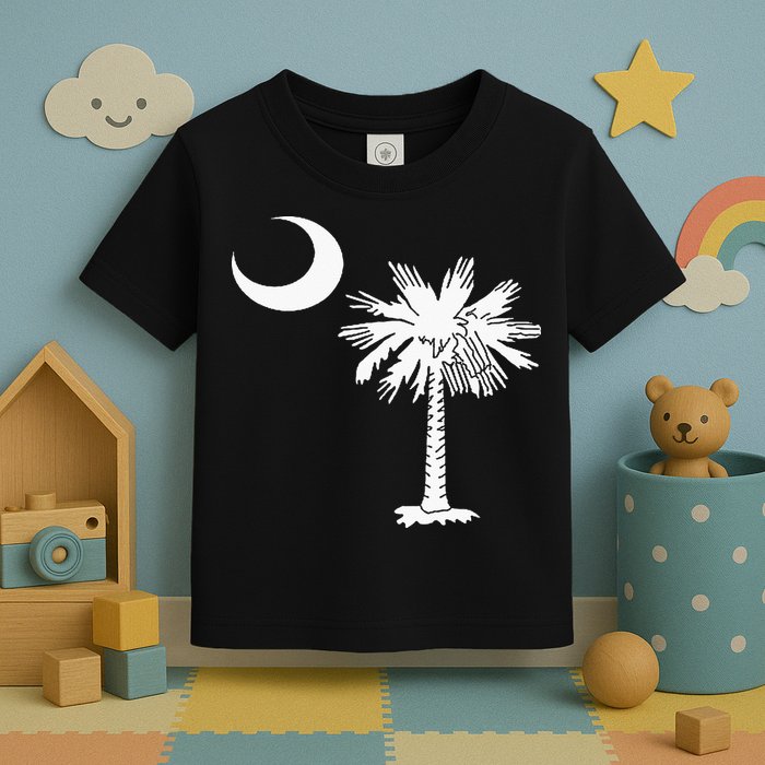 South Carolina State Flag Palmetto Tree Crescent Moon Sc Toddler T-Shirt